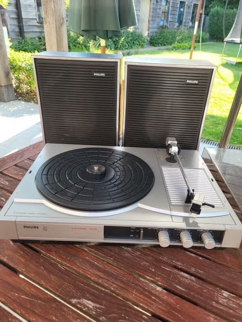 Vintage Philips Electronic D5320 Stereo Platenspeler, Audio, Tv en Foto, Ophalen, Platenspeler, Philips