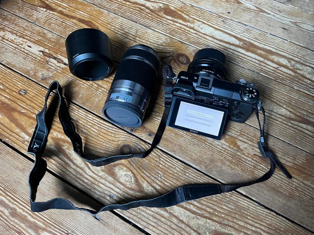 Sony NEX-6 Kit Double Objectif + Sac + Batterie Sup, Enlèvement ou Envoi, Compact, Comme neuf, Sony