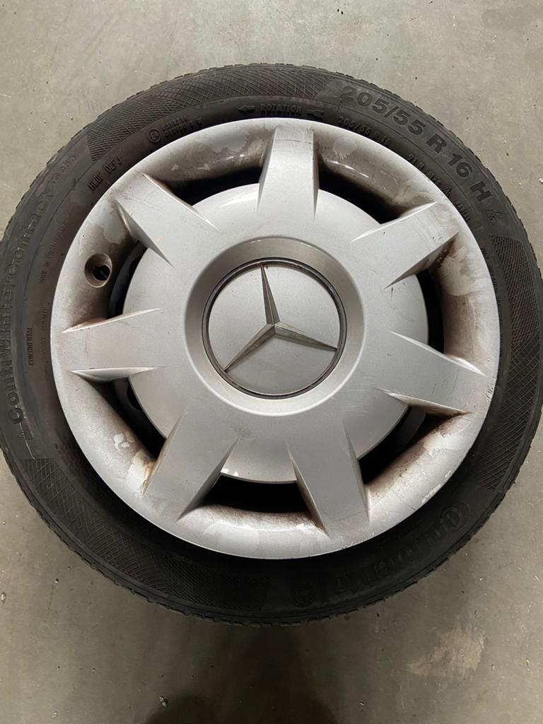 Jantes tole avec enjoliveurs Mercedes, Enlèvement ou Envoi, Comme neuf