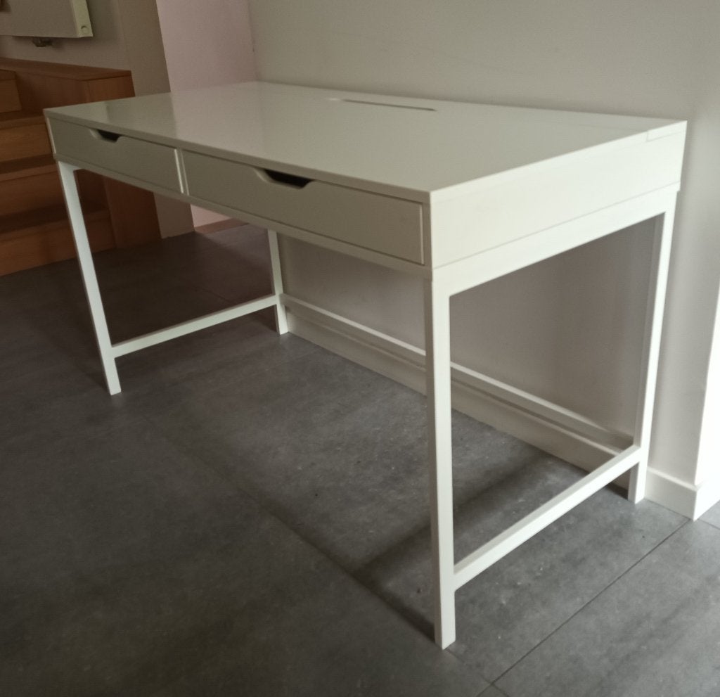 IKEA-Bureau-ALEX, blanc, 132x58 cm, Enlèvement, Utilisé