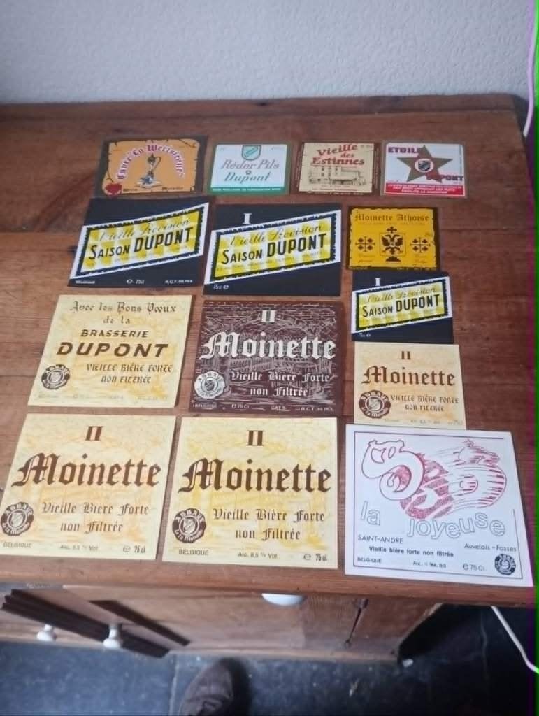 Brasserie bière lot d'étiquettes Dupont, Enlèvement ou Envoi, Comme neuf, Autres types, Autres marques