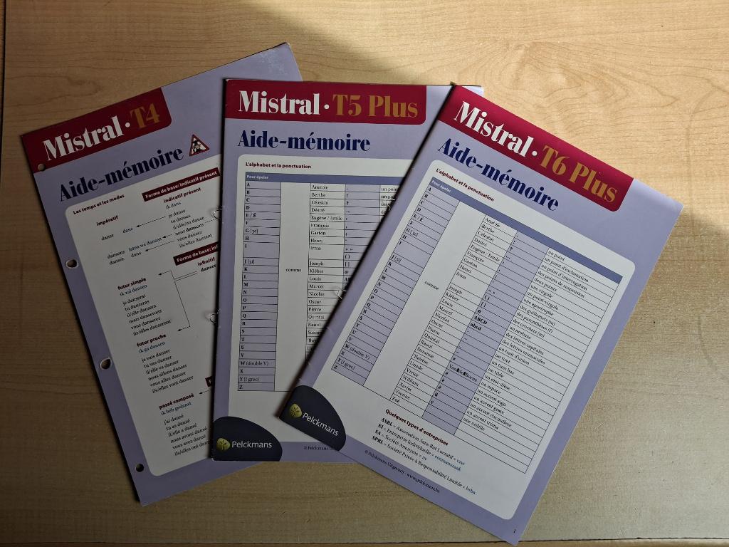 Studieboek : Mistral – T4 – T5 Plus – T6 Plus > Aide mémoire, Boeken, Ophalen of Verzenden, Zo goed als nieuw