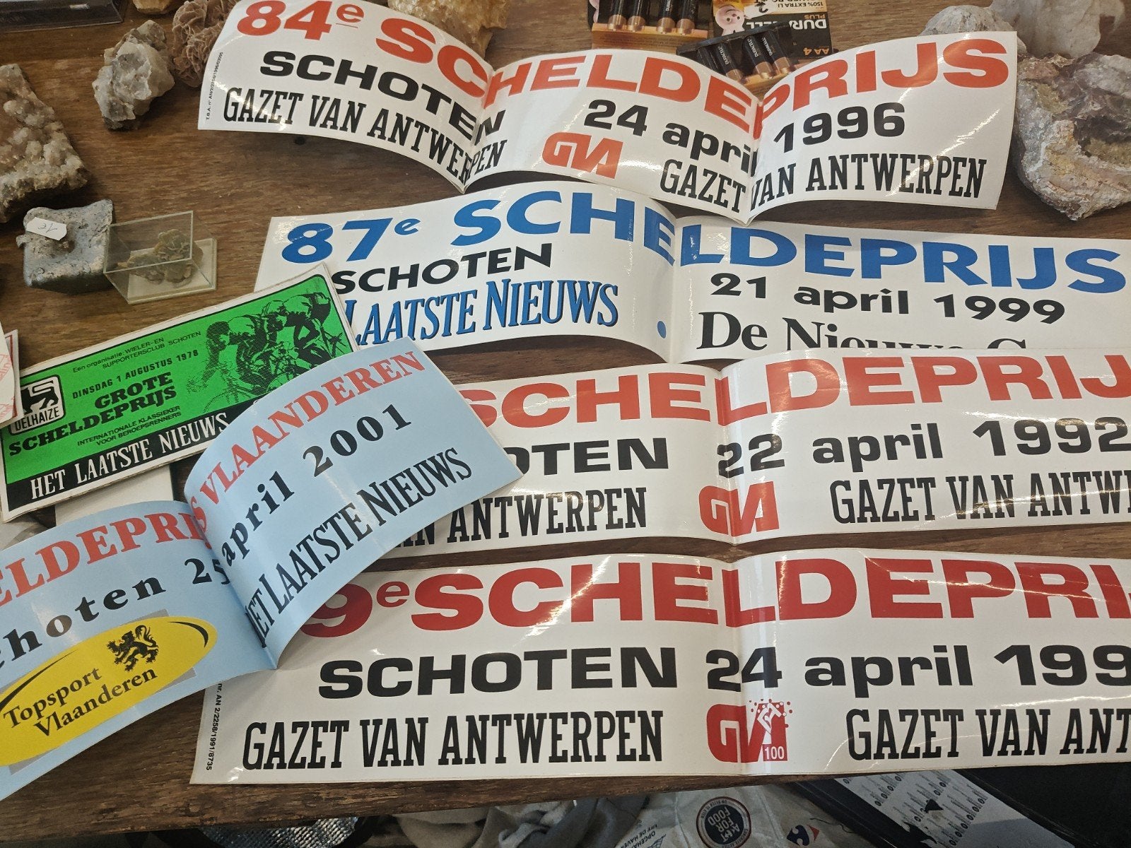 6 vieux stickers Scheldeprijs shots, Enlèvement ou Envoi