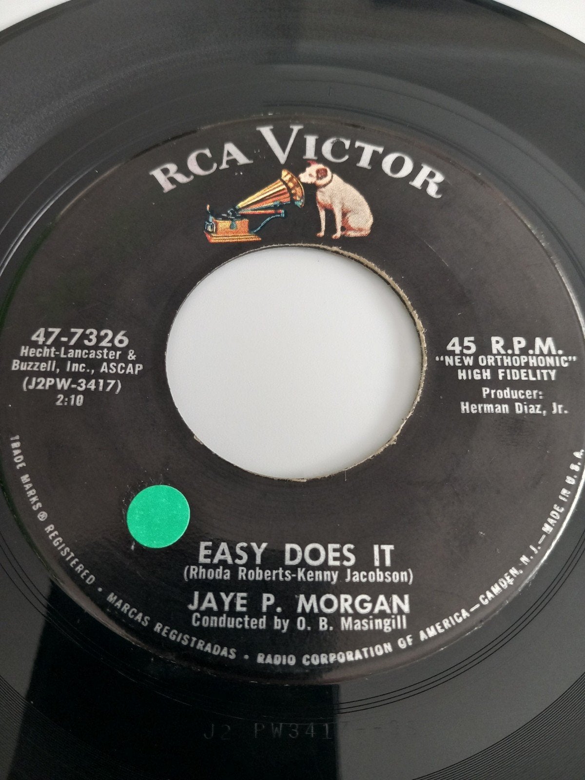 JAYE P. MORGAN. EASY DOES IT . POPCORN OLDIES USA 45T, Enlèvement ou Envoi