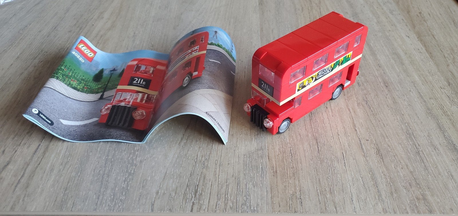 Lego mini Londen bus, Ophalen