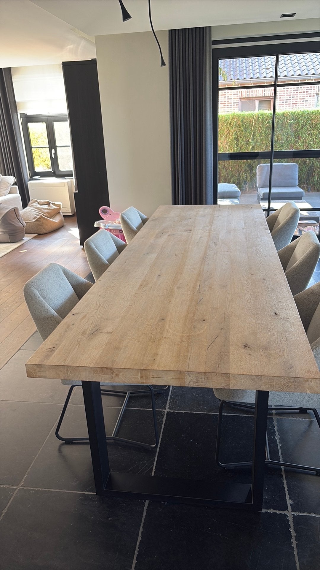 Tafel zonder stoelen, Huis en Inrichting, Tafels | Eettafels, Ophalen, Gebruikt, 200 cm of meer, 100 tot 150 cm