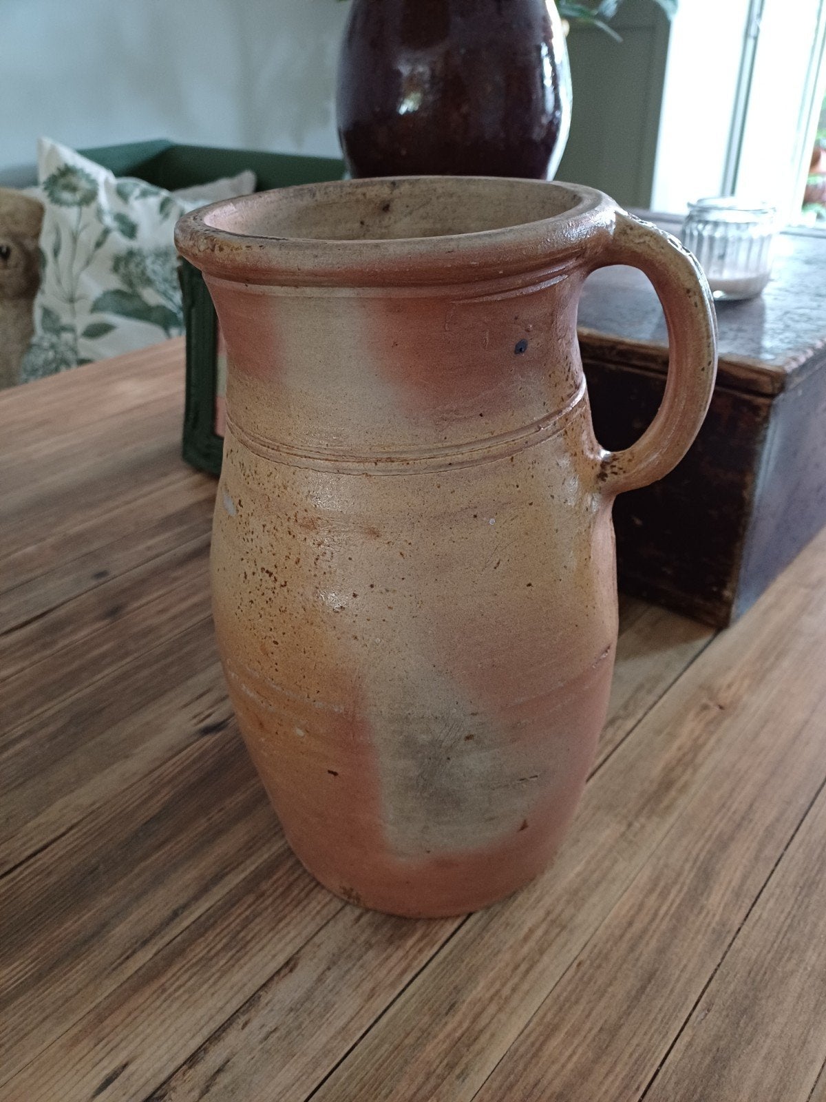 Aardewerk kan/ brocante vaas, Ophalen of Verzenden