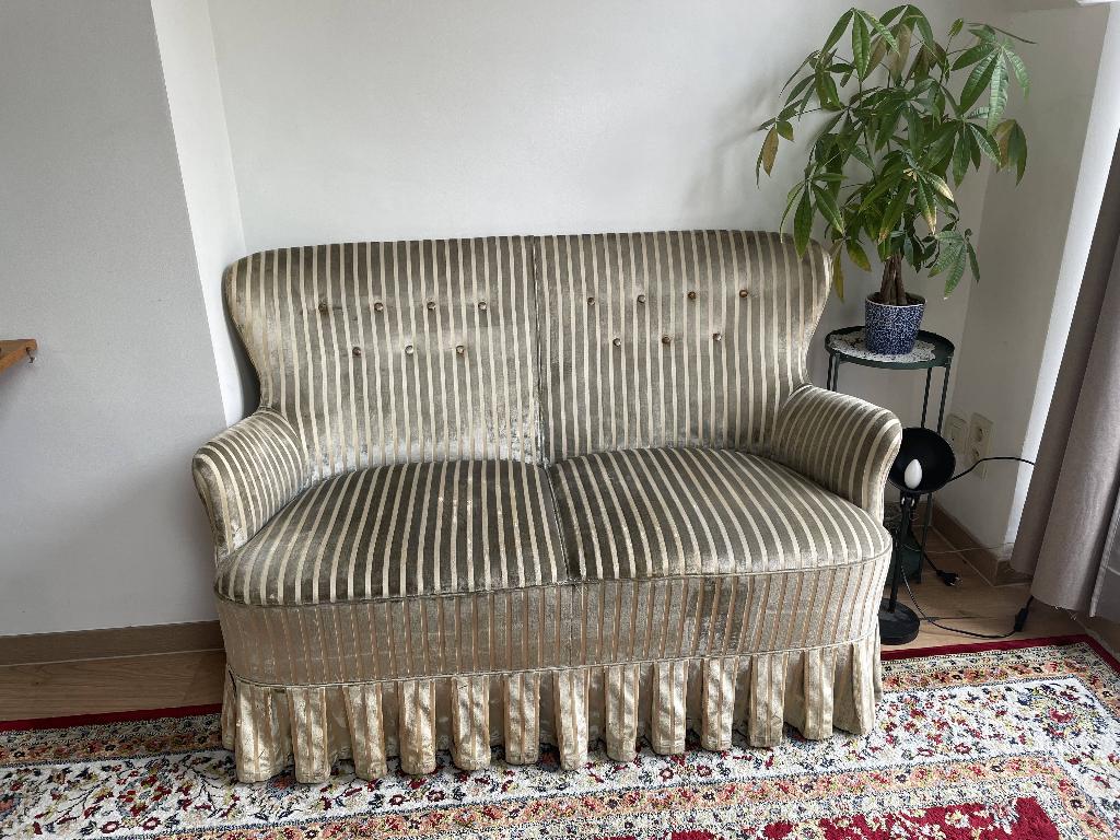 Canapé danois 2 places vintage, Moins de 75 cm, Vintage, style danois, Moins de 150 cm, Banc droit