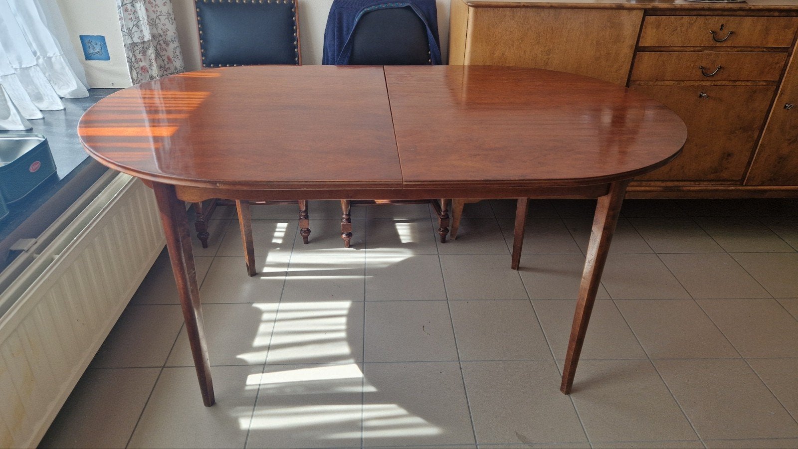 Table à manger ovale extensible vintage (années 50-60) – 150, Scandinave, Enlèvement, Utilisé