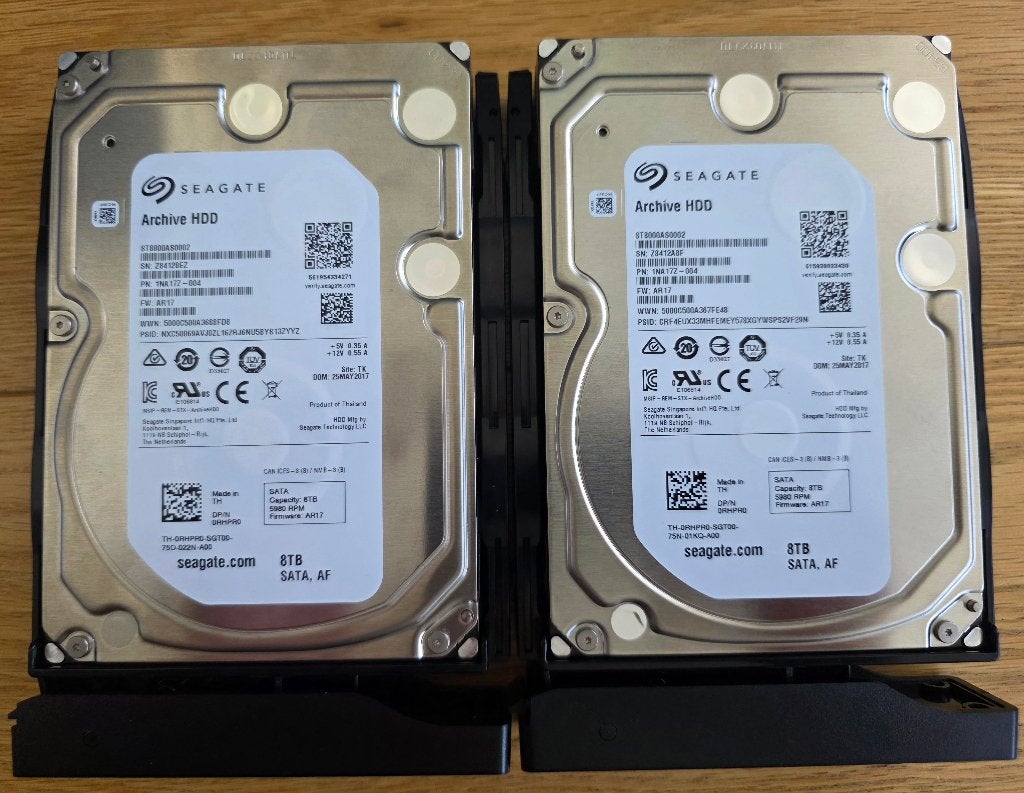 HDD Seagate Archive 8Tb ST8000AS0002 (2 pièces), Informatique & Logiciels, Enlèvement ou Envoi, HDD, Interne, Utilisé