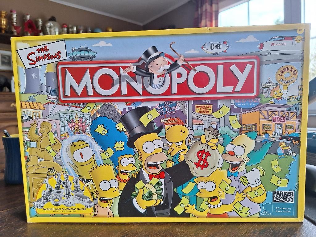 MONOPOLY THE SIMPSONS in het Frans, Vijf spelers of meer, Ophalen of Verzenden, Gebruikt, Hasbro