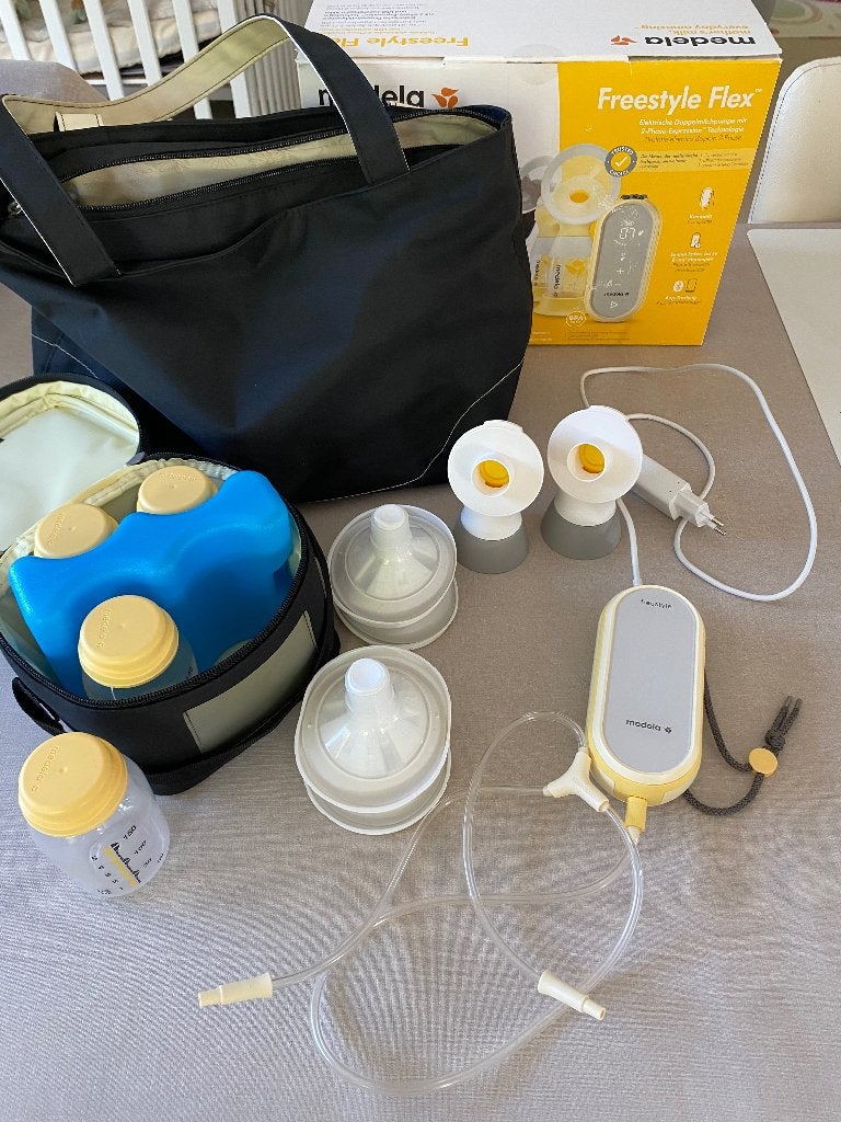 Medela Freestyle Flex borstkolf met extra accessoires!, Ophalen, Inclusief tas, Gebruikt, Medela