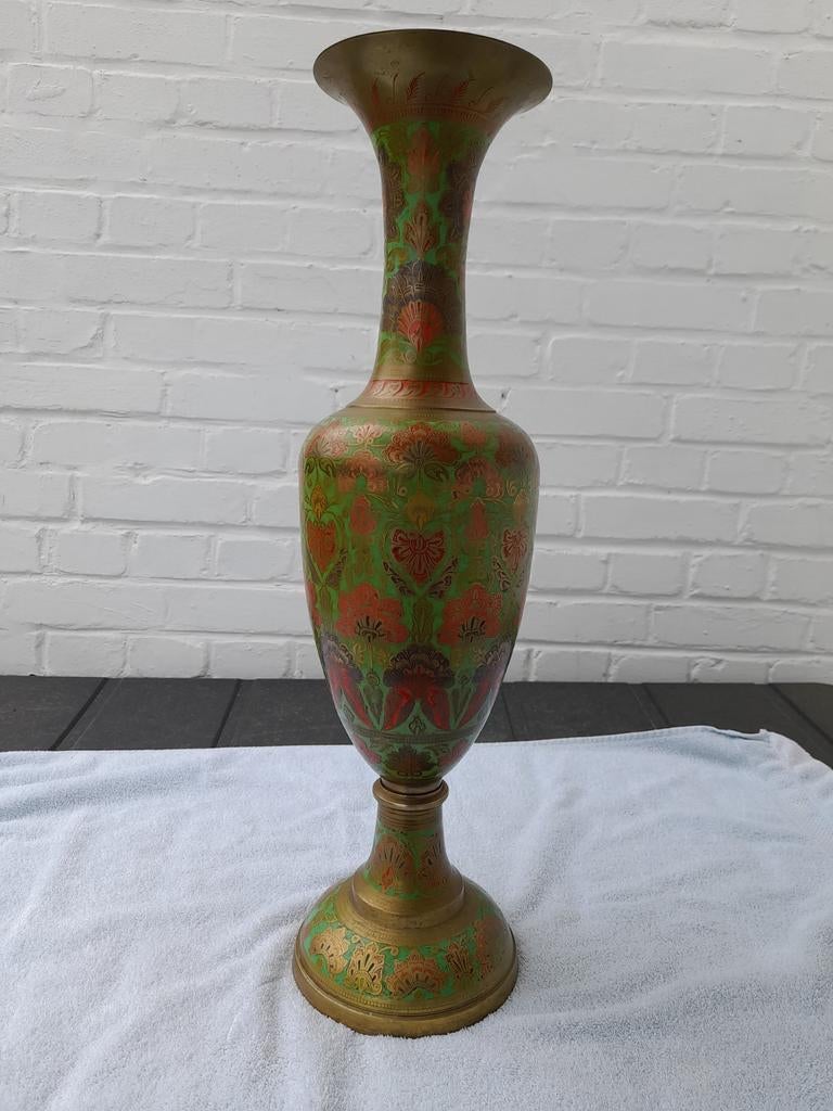 Vase 66cm haut style indien vintage années 70, Enlèvement