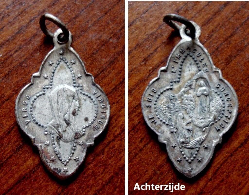 Medaille Virgo Virginum Maria van Lourdes, Enlèvement ou Envoi, Utilisé, Autres types, Christianisme | Catholique