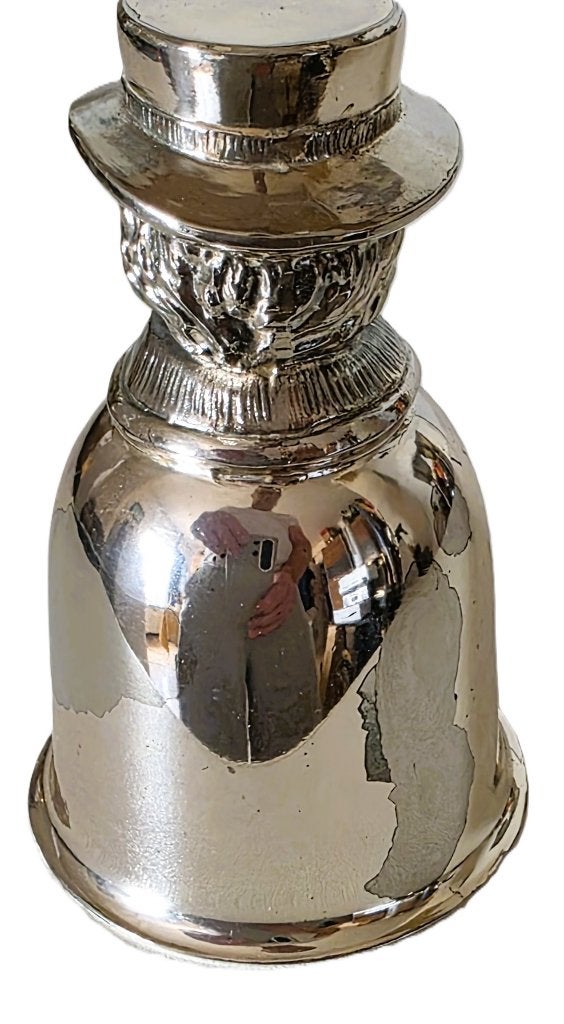 Oude verzilverde drinkbeker., Ophalen of Verzenden
