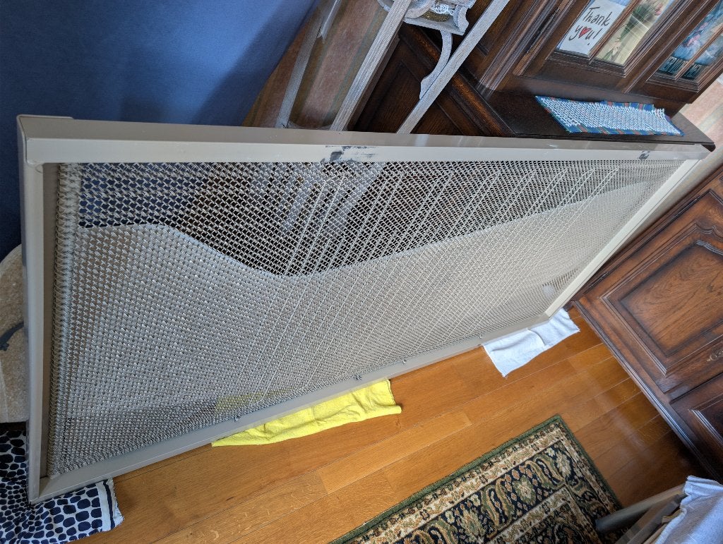 sterke metalen bedbodem, Huis en Inrichting, Slaapkamer | Matrassen en Bedbodems, Ophalen, 90 cm, Eenpersoons, Zo goed als nieuw