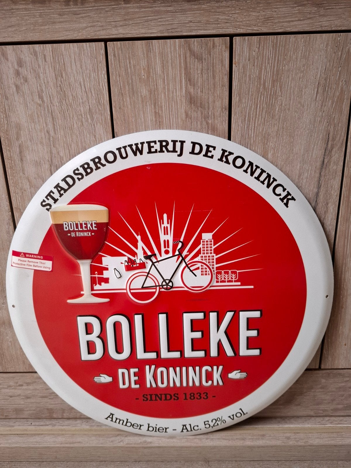 Plaque bière Bolleke (De Koninck), Enlèvement ou Envoi, Neuf, Panneau, Plaque ou Plaquette publicitaire, De Koninck