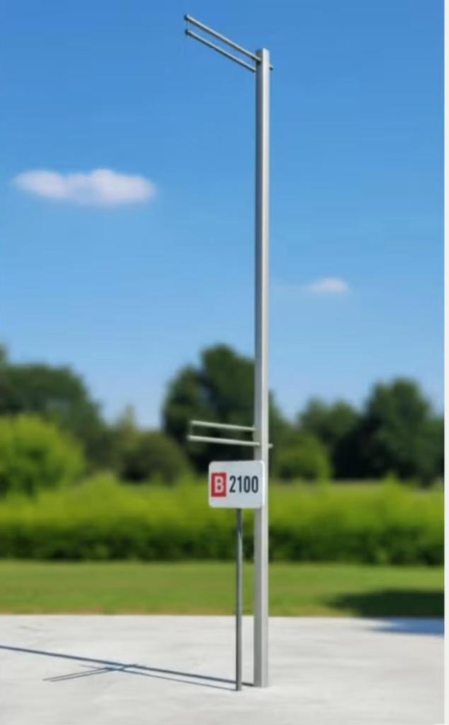 horeca banner inox vlaggenmast, Ophalen