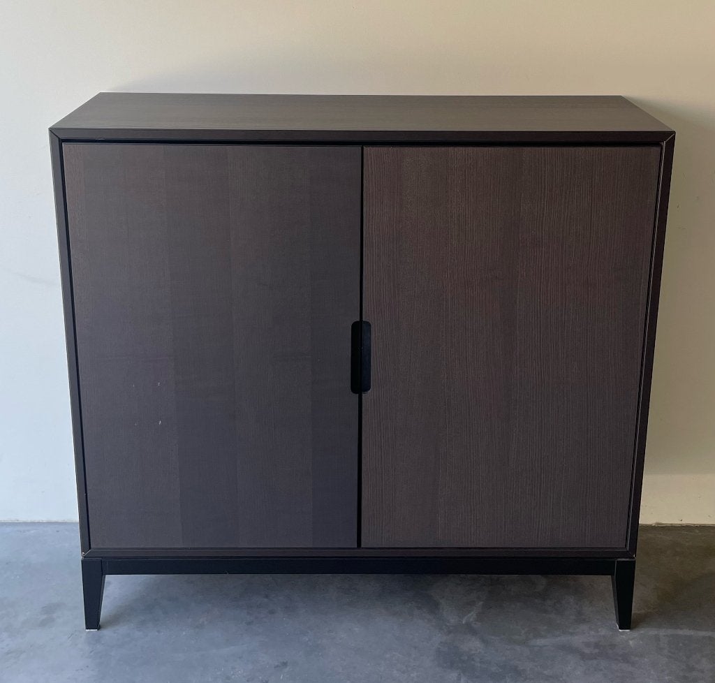 Mooie Moderne IKEA plankenkast zwartbruin 98x118x38, Huis en Inrichting, Ophalen, Gebruikt