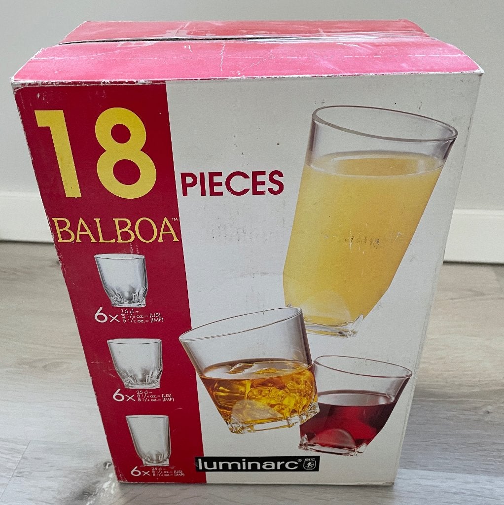 Set de 18 verres luminarc neufs, Maison & Meubles, Enlèvement