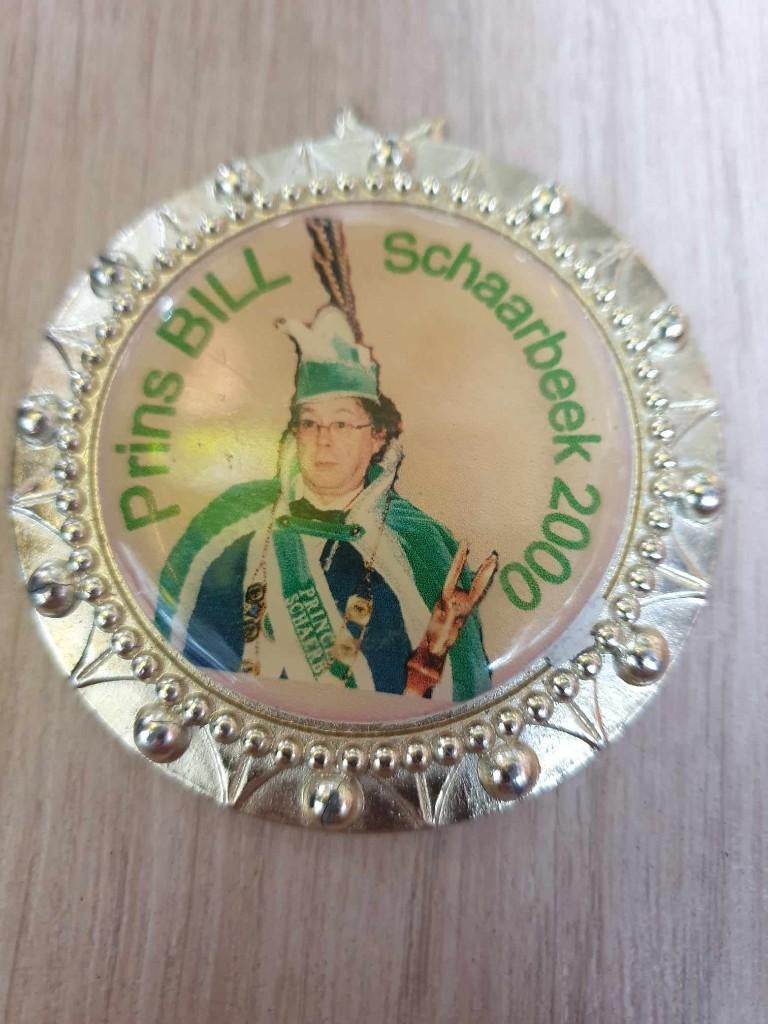 Carnaval medaille Schaarbeek Prins Bill 2000, Ophalen of Verzenden