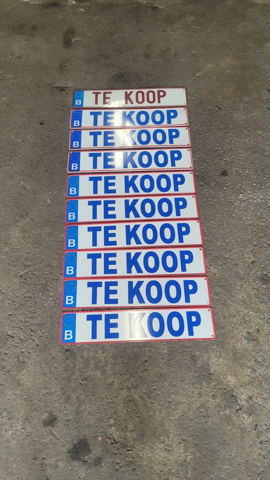 10 nummerplaten te koop, Ophalen, Gebruikt