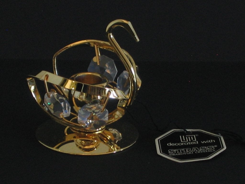 Bougeoir en Swarovski (cygne) dans son emballage d'origine., Enlèvement