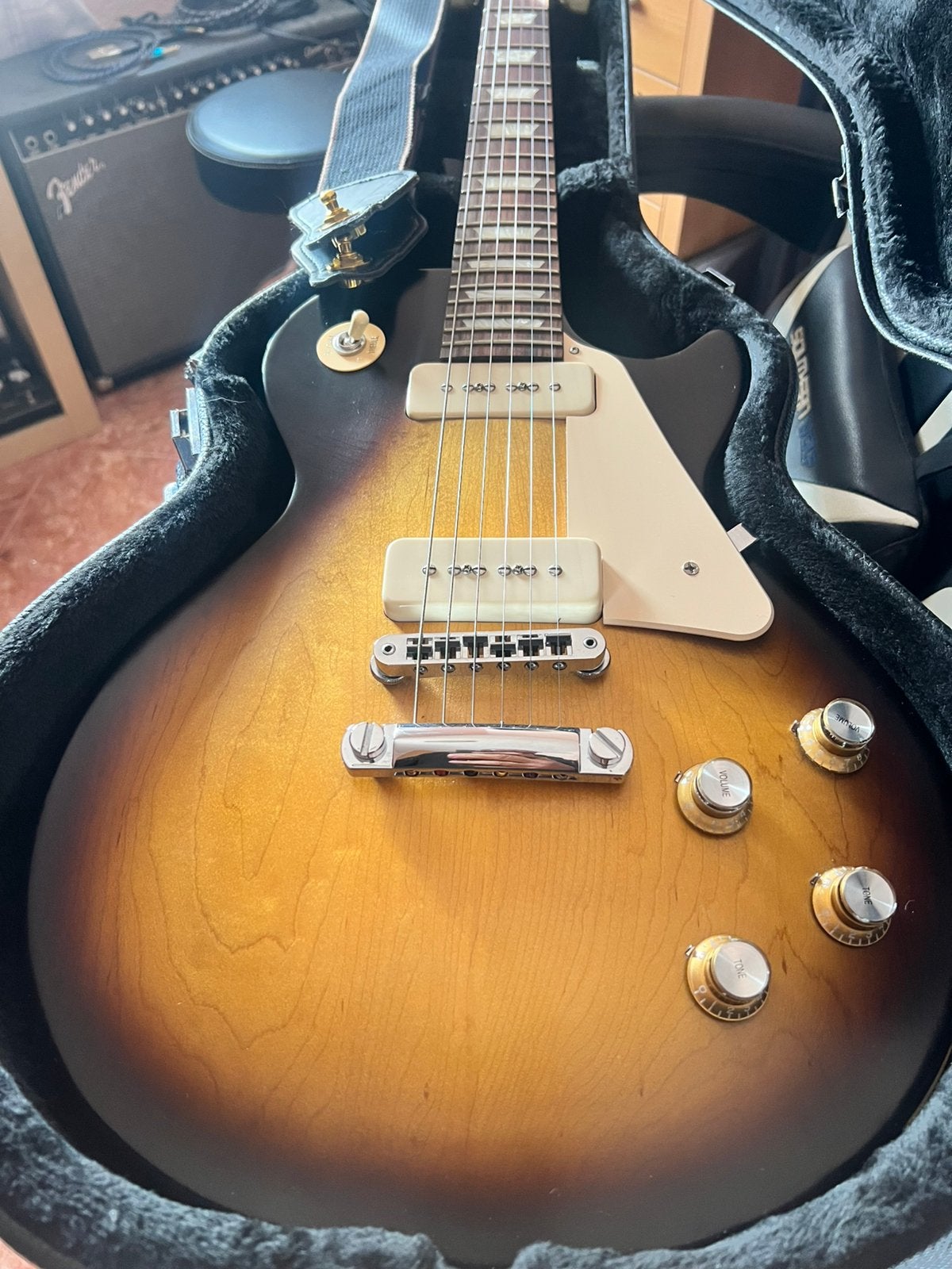 Gibson Les Paul '60s Tribute T (2016) Satin Vintage Sunburst, Muziek en Instrumenten, Ophalen, Zo goed als nieuw, Gibson