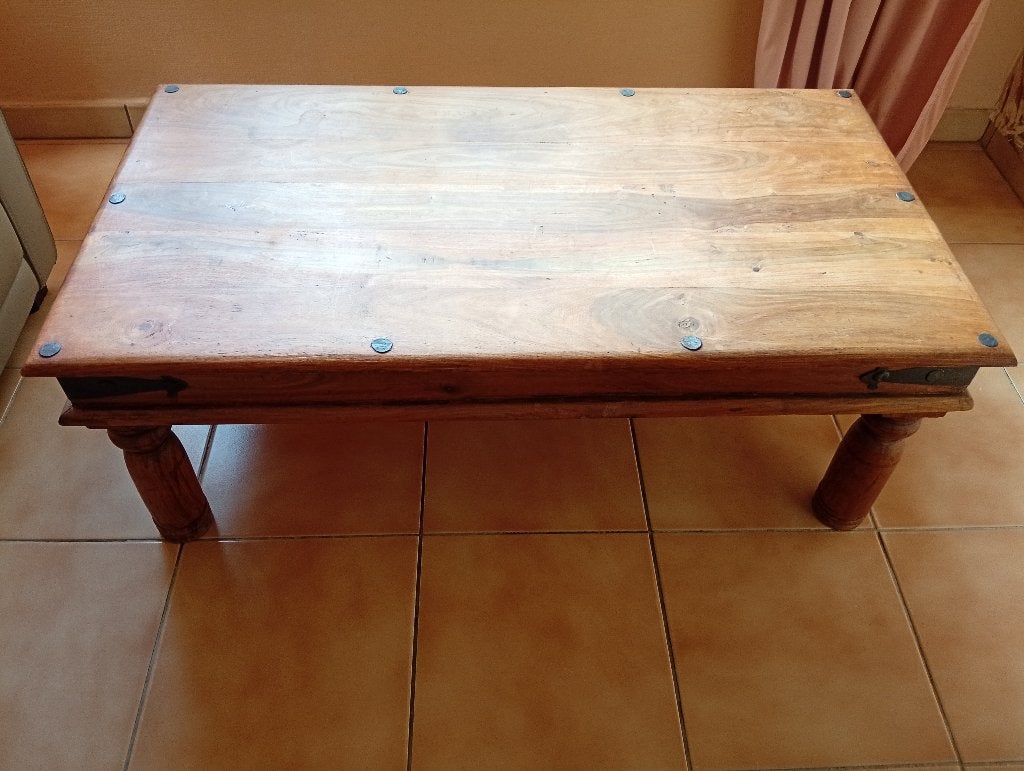 Salontafel, Huis en Inrichting, Ophalen, Gebruikt, 100 tot 150 cm, Teakhout