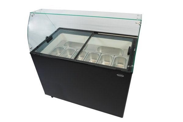Schepijsvitrine Java Zwart 8X5 Ltr, Elektronische apparatuur, Vriezers en Diepvrieskisten, 120 tot 140 cm, Zo goed als nieuw, Energieklasse A of zuiniger