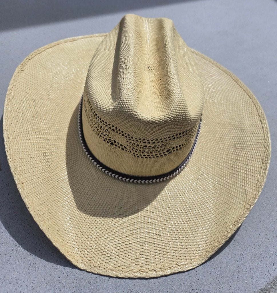 Fijngeweven Strooien Western Cowboyhoed (Nieuw), Ophalen of Verzenden, Nieuw, Hoed