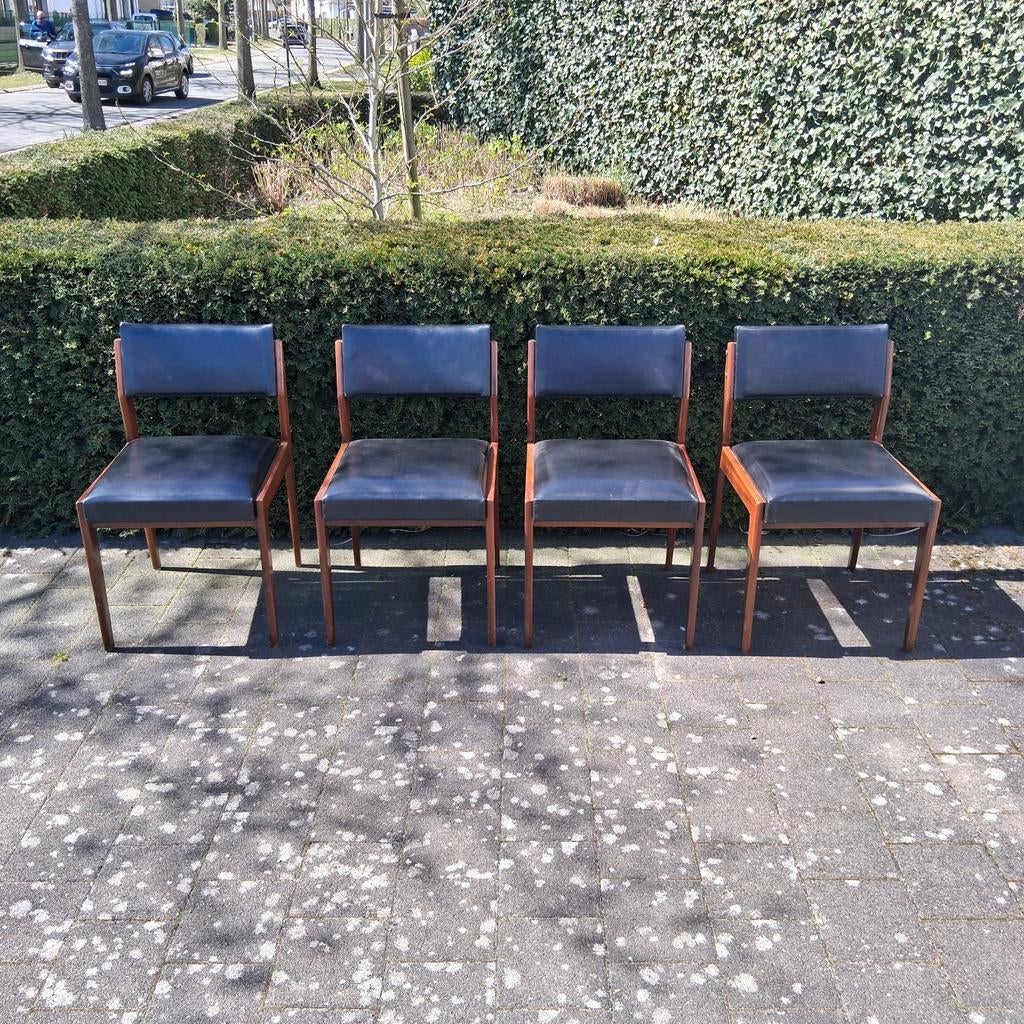 4 Vintage stoelen - Skai Leer, Ophalen, Leer