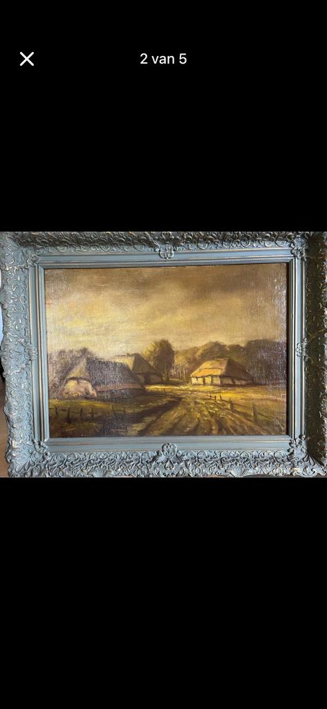 Schilderij boerderijen, Ophalen