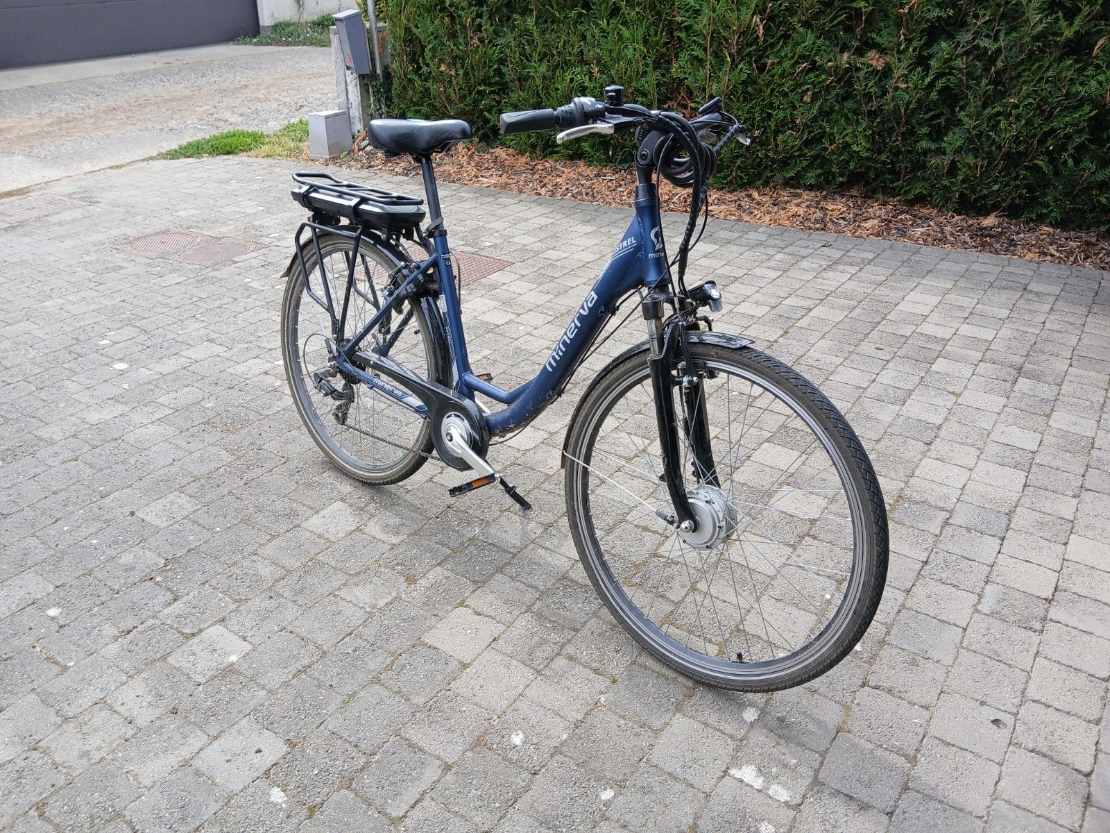 Elektrische fiets Minerva, 47 à 51 cm, Enlèvement, Comme neuf, 50 km par batterie ou plus
