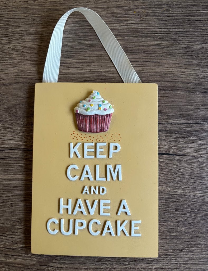 "keep calm and have a cupcake" 3D kader (nieuw), Maison & Meubles, Accessoires pour la Maison | Tableaux à écrire & Proverbes