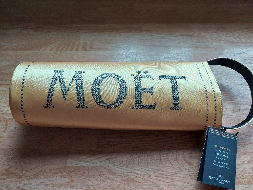 Sac isotherme à champagne Moët & Chandon—Lettrage en strass, Collections, Vins, Enlèvement ou Envoi, Neuf, Champagne