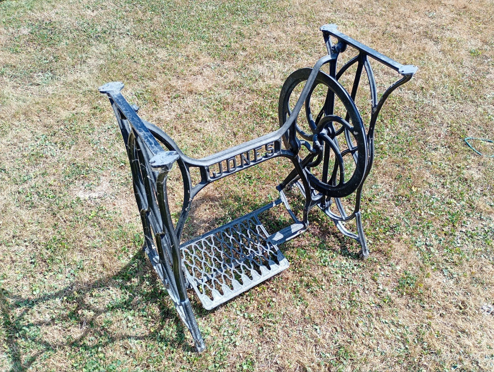 Châssis en fonte pour machine à coudre Jones, Antiquités & Art, Enlèvement