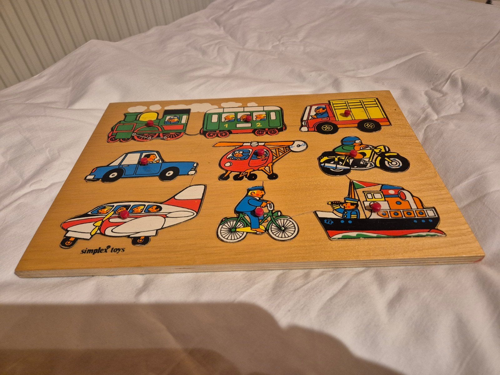 Puzzle en bois 9 pièces., Enfants & Bébés, Comme neuf, Enlèvement, 6 mois à 2 ans, Moins de 10 pièces