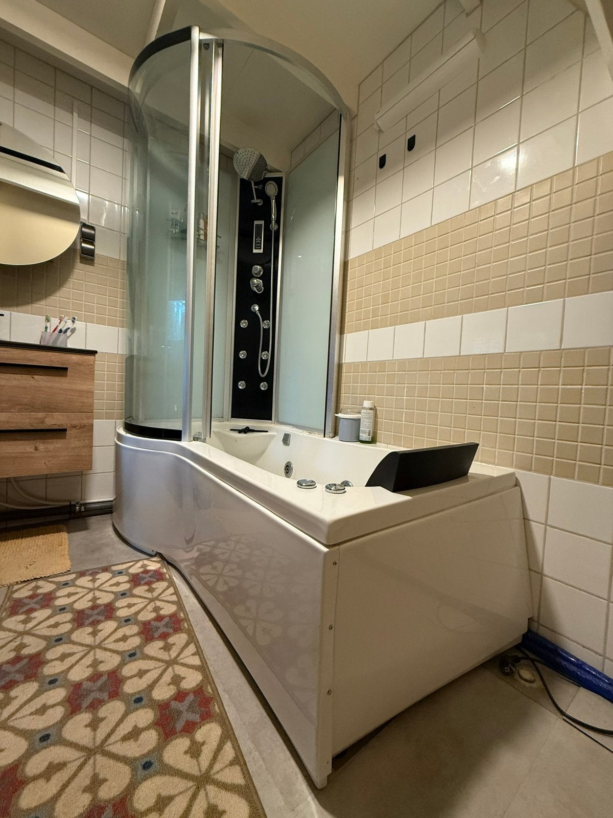 Douche bad whirlpool combi, Enlèvement, Comme neuf