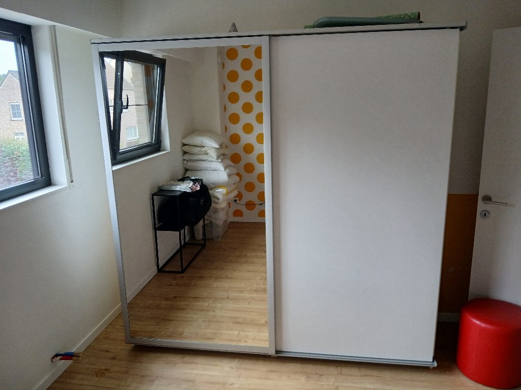 Kleerkast met spiegel te koop, Huis en Inrichting, Kasten | Kleerkasten, Ophalen, 200 cm of meer, 200 cm of meer, Modern