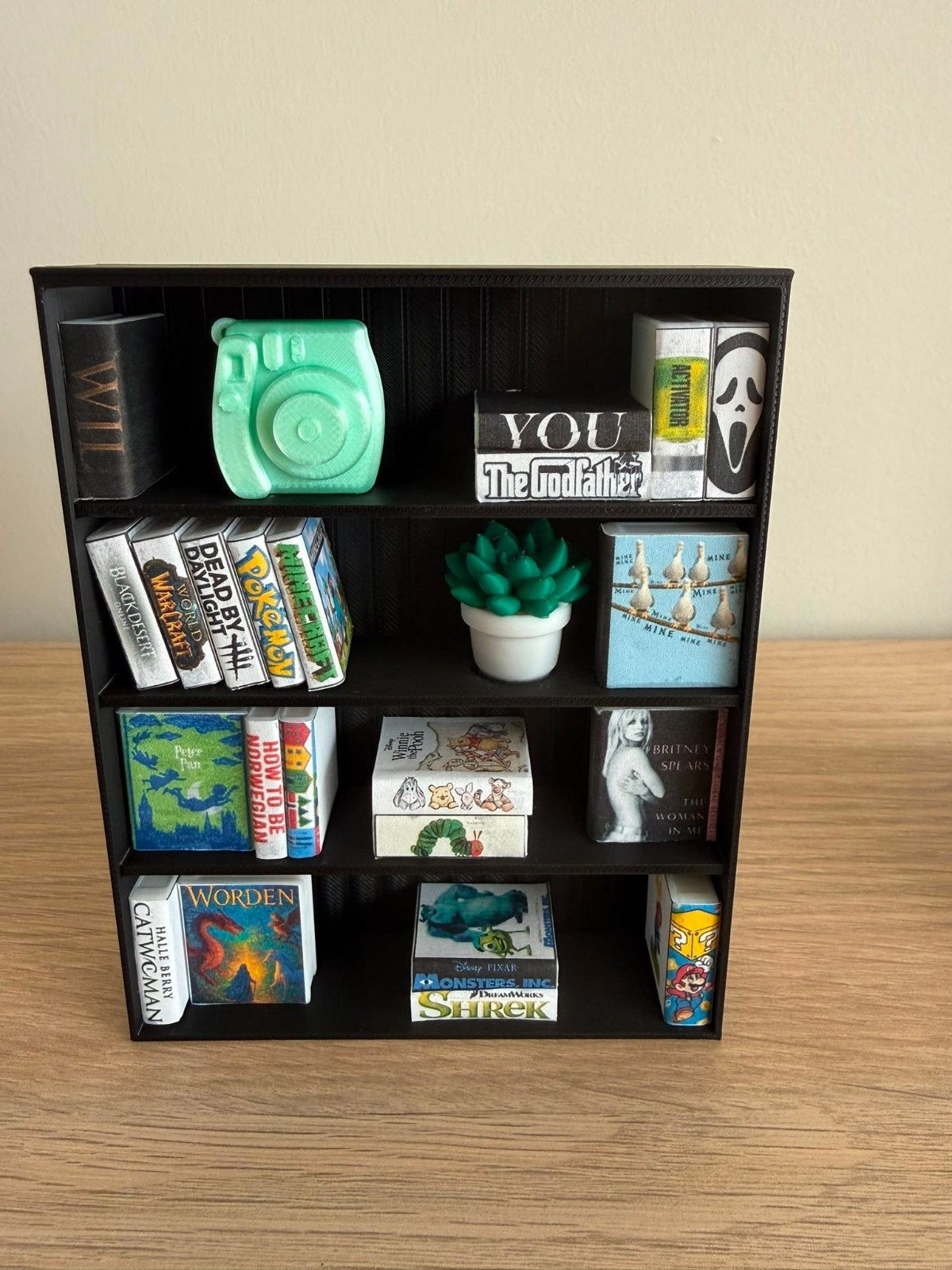 Mini boekenrek 100% gepersonaliseerd (cadeau), Huis en Inrichting, Woonaccessoires | Cd- en Dvd-rekken, Ophalen, Nieuw