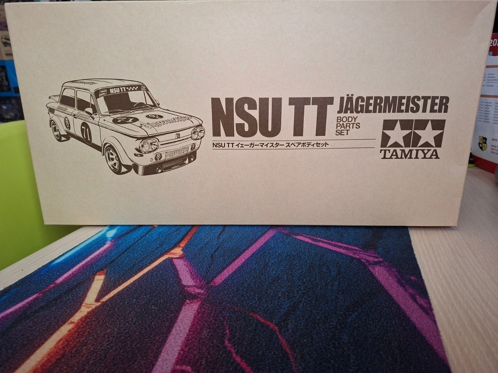 Splinternieuwe komplete Tamiya NSU TT Jagermeister clear., Hobby en Vrije tijd, Modelbouw | Radiografisch | Auto's, Elektro, Nieuw