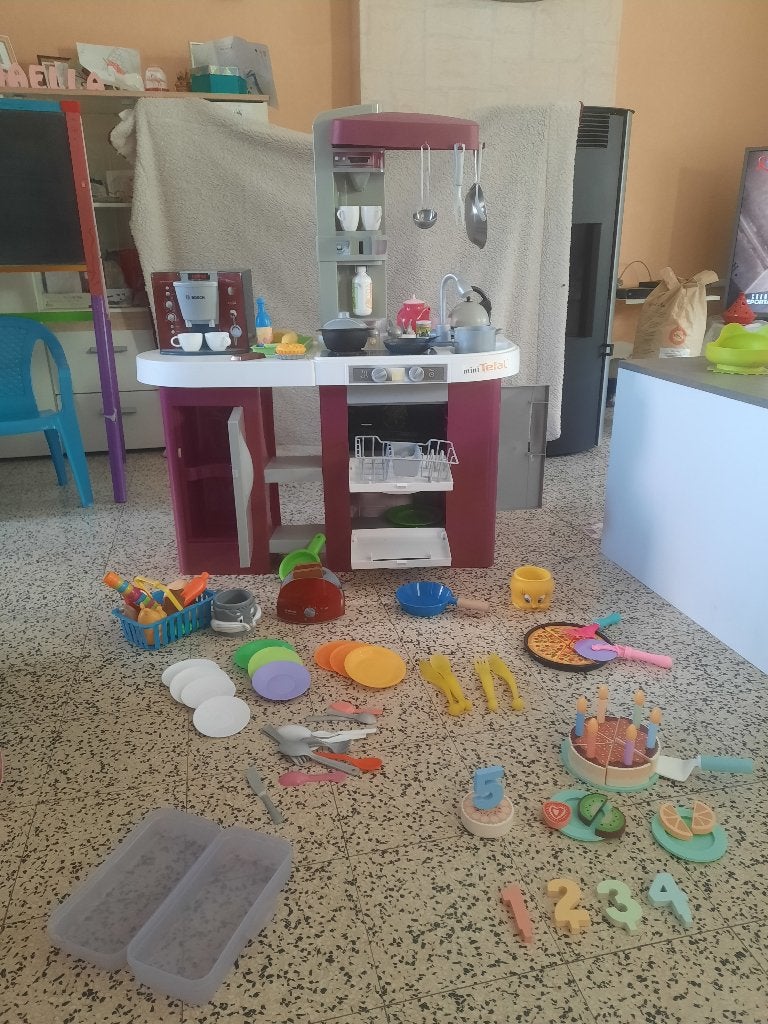 Grande cuisine électronique Tefal Smoby + accessoires, Enfants & Bébés, Enlèvement, Comme neuf, Plastique, Jouer à la cuisine