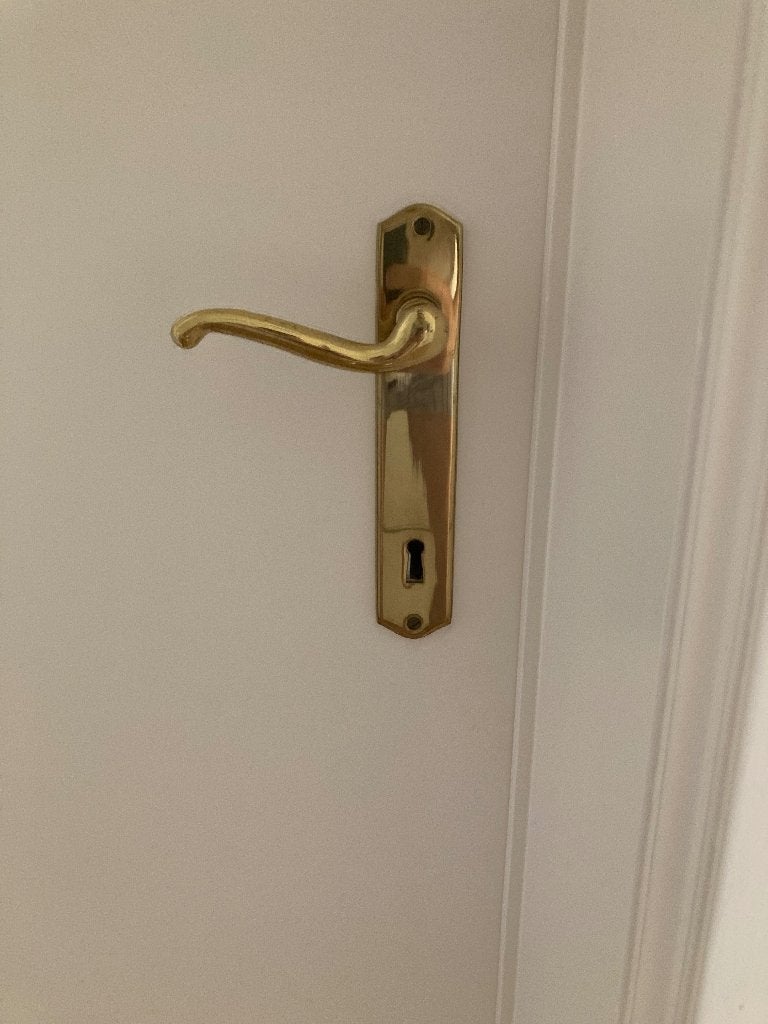 poignées de porte en laiton | 4 paires complètes + 2 extra, Bricolage & Construction, Enlèvement ou Envoi, Utilisé, Cuivre ou Laiton