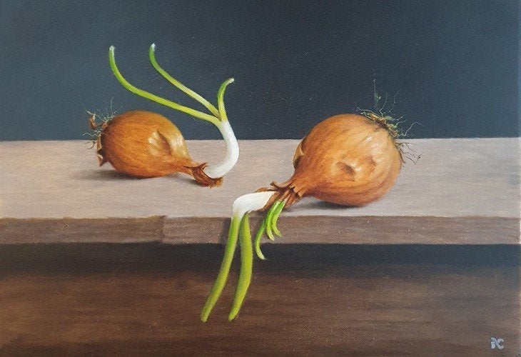 Kunsthandel Gennep - "Uitlopers", Antiquités & Art, Art | Peinture | Moderne, Enlèvement ou Envoi, Peint à la main, Peinture à l'huile