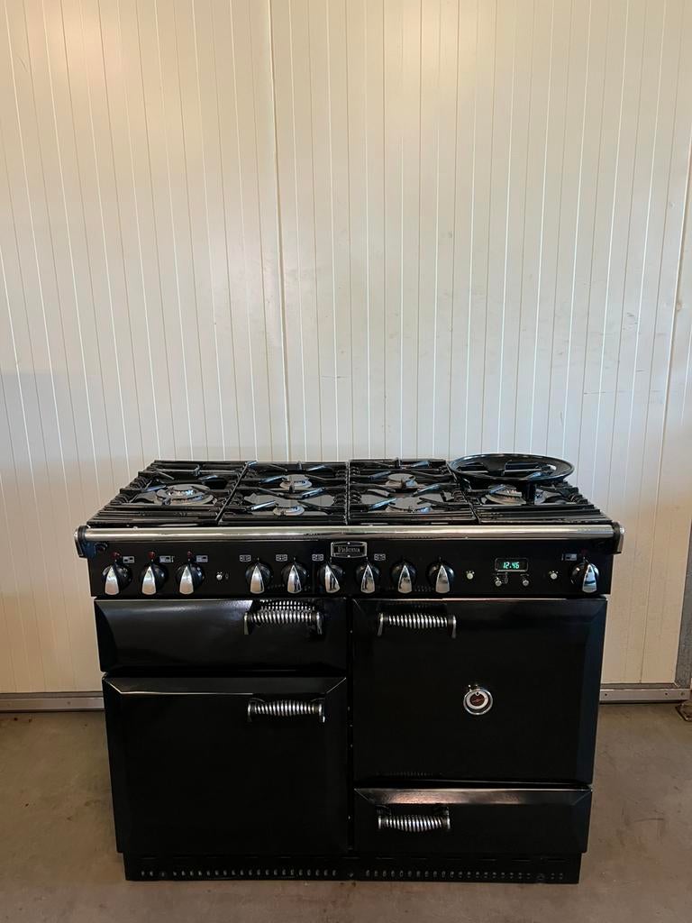 Luxe Falcon Elan fornuis zwart hoogglans met 3 ovens - 110cm, Enlèvement, Gril