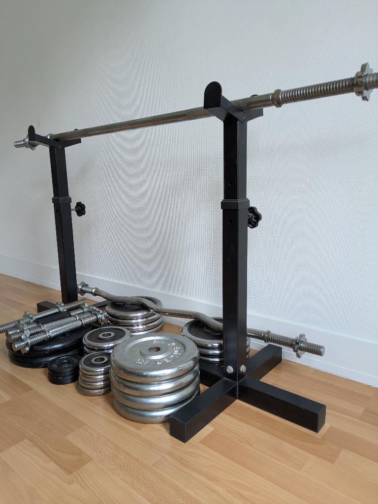 Set haltères et disques de fonte, Enlèvement, Utilisé, Jambes, Set d’haltères