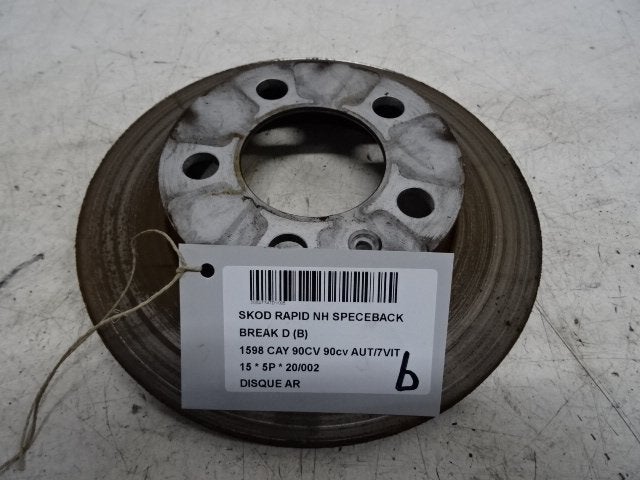 FREIN DISQUE ARRIÈRE Skoda Rapid (01-2012/03-2022), Utilisé, Info@skoda-auto.de, Skoda, Max-Planck-Straße  3-5
64331  Weiterstadt, DE