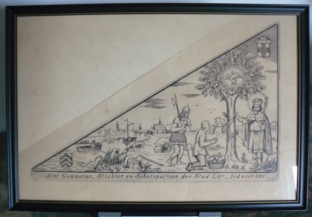 FELIX TIMMERMANS / St GUMMARUS, Antiquités & Art, Enlèvement, Sous verre, Dessin, Autres sujets