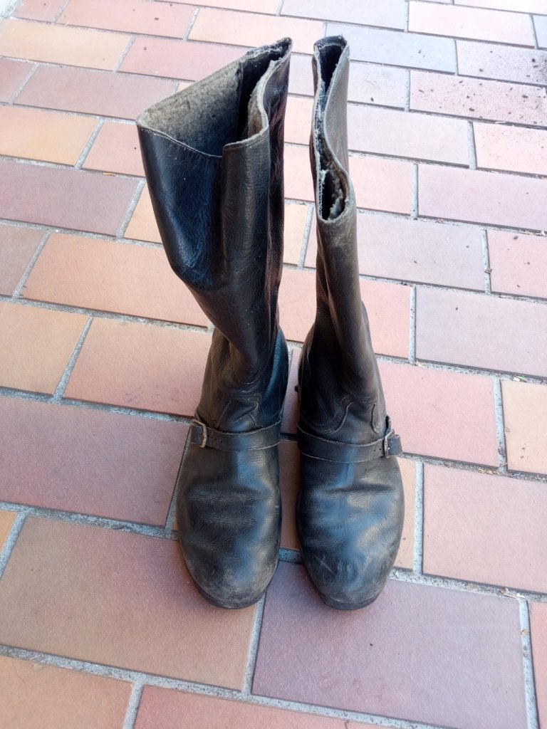 Militaria WW2 Botte en Cuir, Collections, Envoi, Armée de terre, Vêtements ou Chaussures